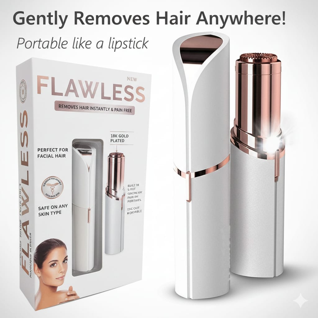 Painless &amp; Gentle: Removes facial hair instantly without nicks, cuts, or irritation.